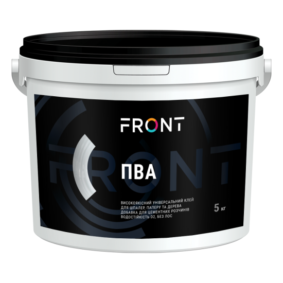 Клей ПВА, FRONT, напівпрозорий, 20кг.